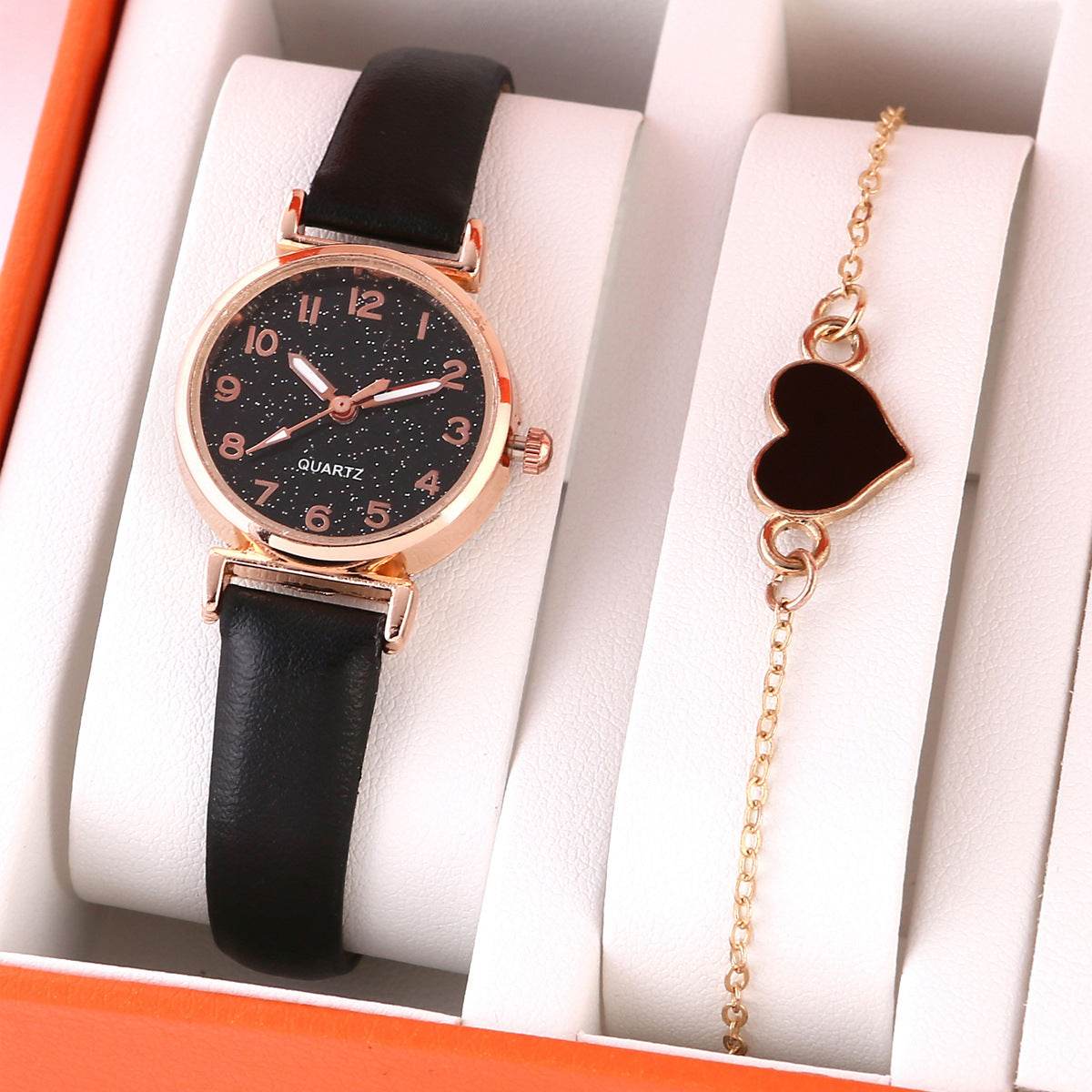 Elegant Lady Heart Bracelet Quartz Watch - Stylish & Lightweight Design - Buy Center