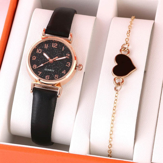 Elegant Lady Heart Bracelet Quartz Watch - Stylish & Lightweight Design - Buy Center