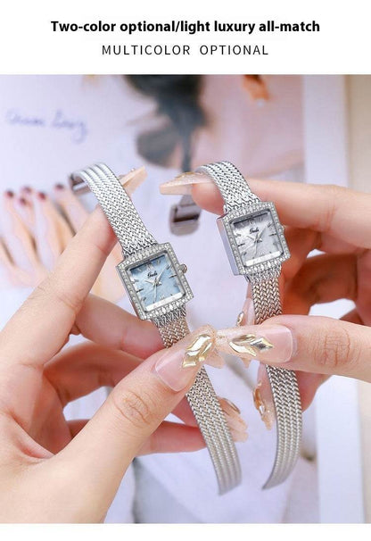 Niche Fritillary Waterproof Quartz Watch - Luxury Square Design for Women - Buy Center