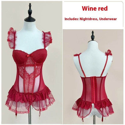 Women's Fishbone Camisole - Wine Red Halter Top with Detachable Straps - Buy Center