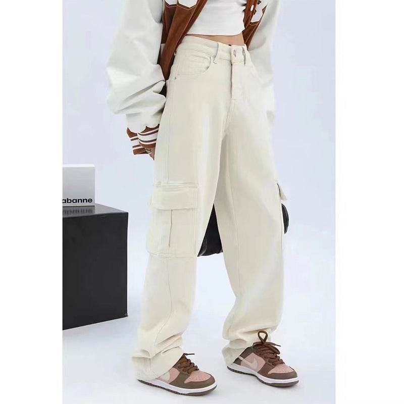Loose High Waist Cargo Pants - Casual Wide Leg Style for Everyday Comfort - Buy Center