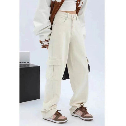 Loose High Waist Cargo Pants - Casual Wide Leg Style for Everyday Comfort - Buy Center