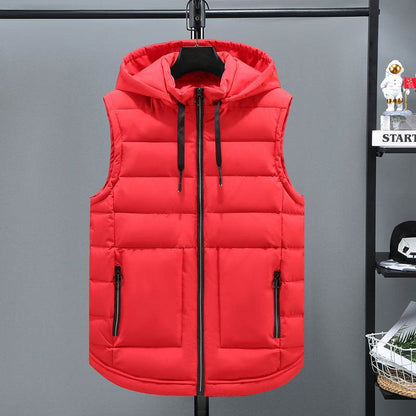 Men's Autumn Winter Cotton Padded Vest - Casual Cardigan for Youth - Buy Center