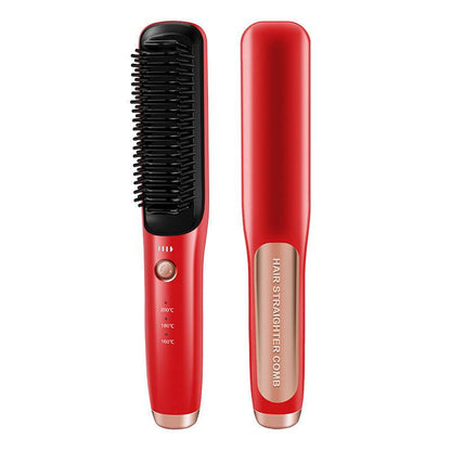 Dual-Use Wireless Straight Comb - Curler & Straightener in 5 Colors - Buy Center