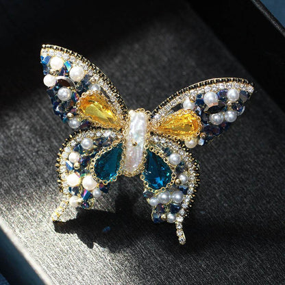 Elegant Handmade DIY Sticky Beads Butterfly Brooch for Stylish Women - Buy Center