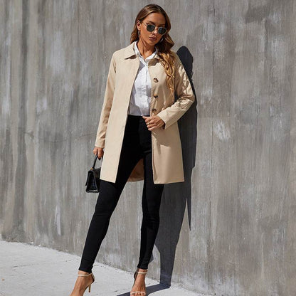 Buycenter Women's Small British Style Trench Coat - Casual and Fashionable - Buy Center