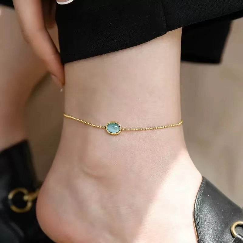 Luxury Titanium Steel Anklet - Non-Fading Gold Flower Design for Women - Buy Center