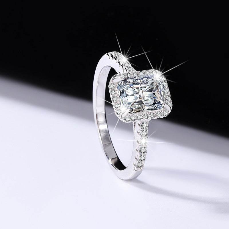 Women's Sterling Silver Moissanite Ring - Elegant Fairy Design for 2025 - Buy Center