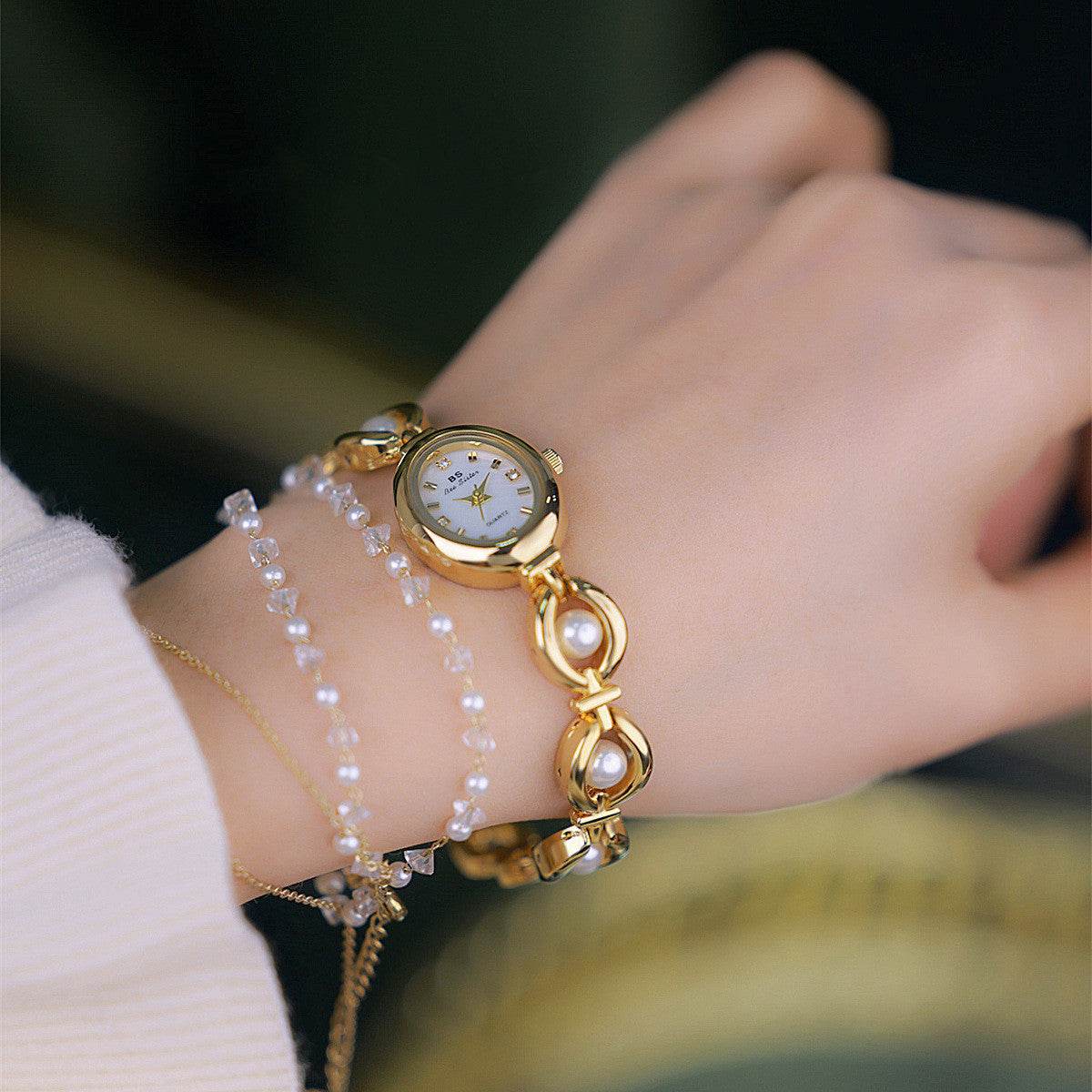 Buycenter New Pearl Grace Women's Watch - Elegant Design & Quartz Movement - Buy Center