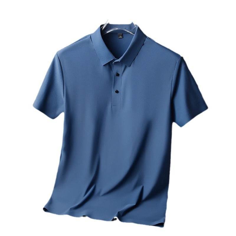 Buycenter Men's Ice Silk T-shirt - Thin, Solid Colors for Summer Wear - Buy Center