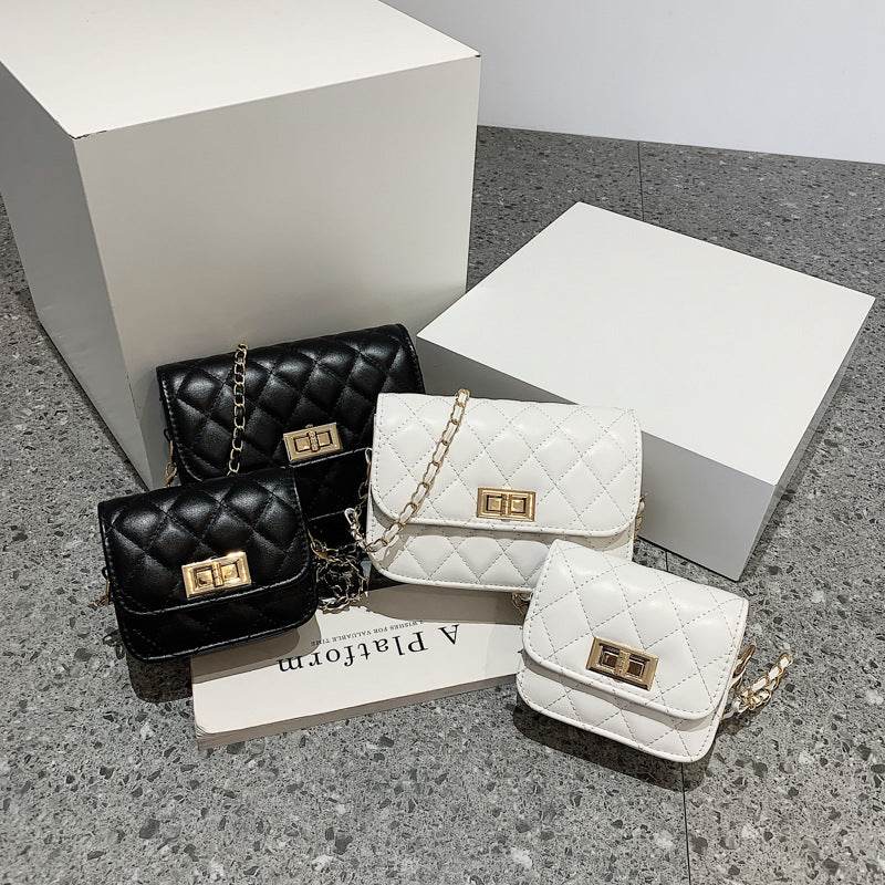 Buycenter Women's Casual Diamond Chain Messenger Bag - Stylish Evening Accessory - Buy Center