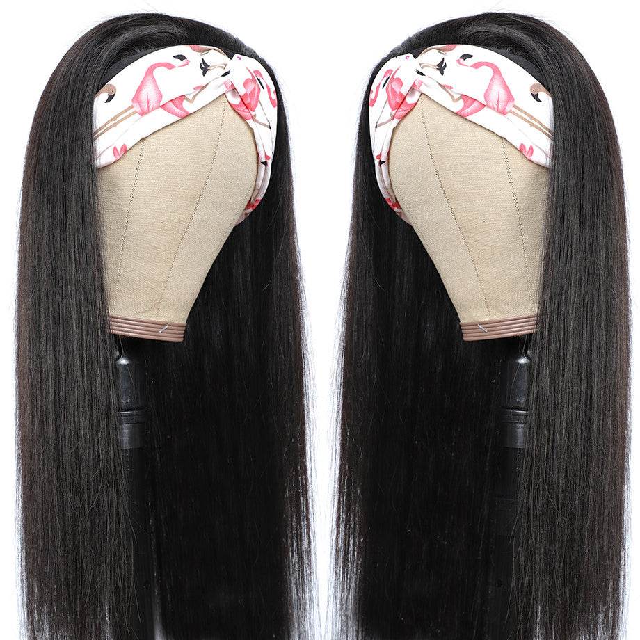 Human Hair Headband Wig - No Lace, Straight Style for Effortless Flair - Buy Center