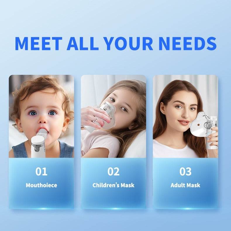 Portable Handheld Nebulizer for Kids - Quiet Ultrasonic Atomizer Treatment - Buy Center