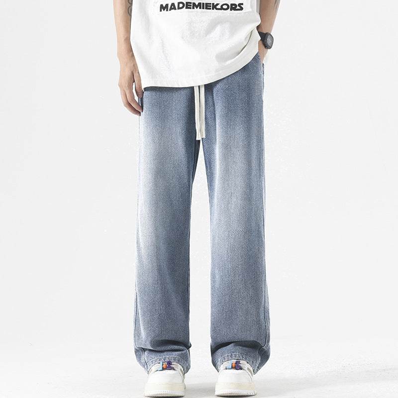 Buycenter Loose Drawstring Trousers - Vintage Blue, Mud Yellow, Gray - Buy Center