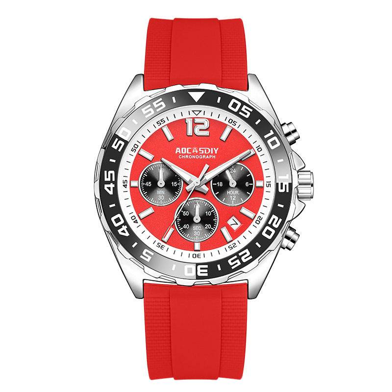 Buycenter Dynamic Colorful Men's Silicone Band Watch - Quartz & Stylish - Buy Center