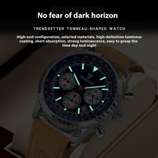 Men's Ultra-Thin Leather Watch - Waterproof & Luminous for Style 2025 - Buy Center