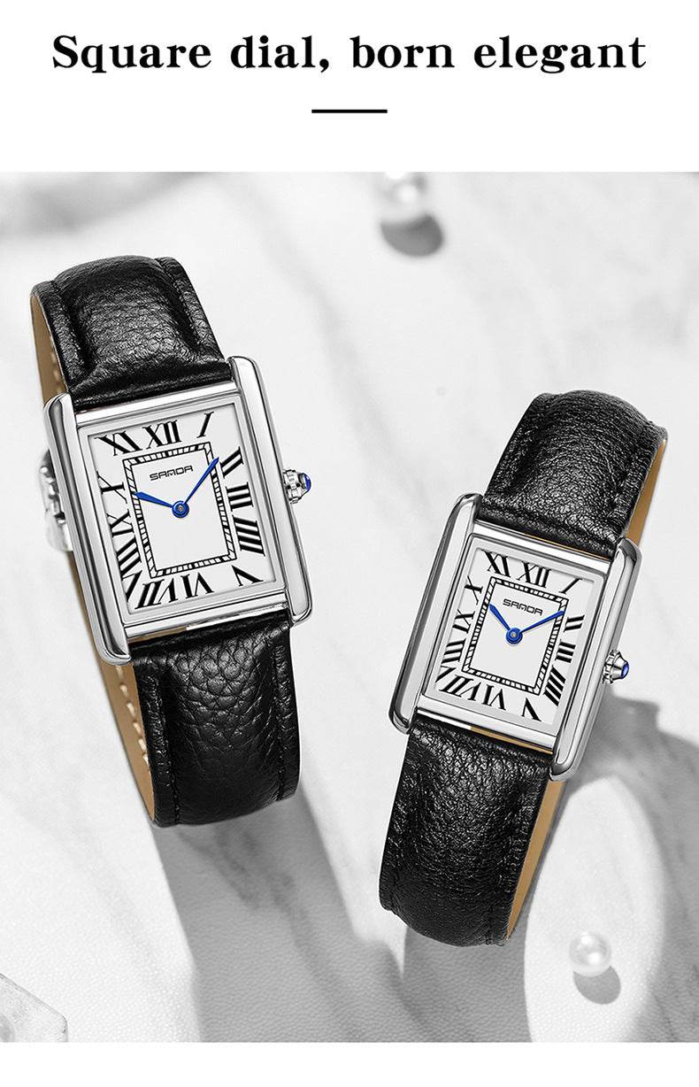 Roman Scale Waterproof Couple Watch - Trendy Fashionable Accessory 2025 - Buy Center