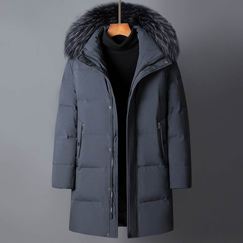 Thickened Cold-Resistant Hooded Down Jacket - Luxury Fur Collar Parka - Buy Center