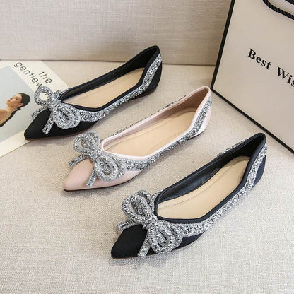 Elegant Flat Diamond Shoes for Women - Versatile Style for Any Occasion - Buy Center