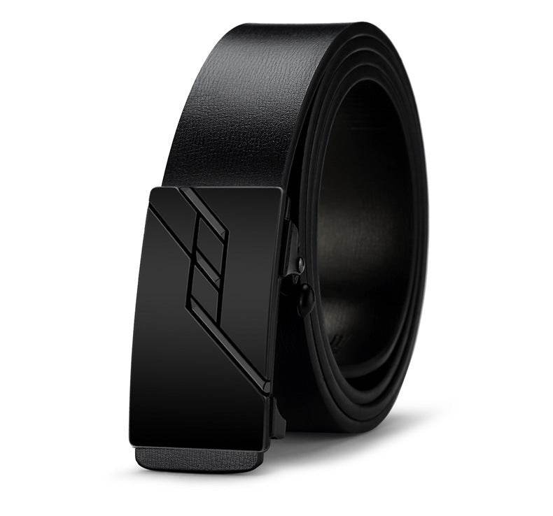 Automatic Cowhide Leather Belt - Stylish Business Casual with Alloy Buckle - Buy Center