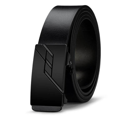 Automatic Cowhide Leather Belt - Stylish Business Casual with Alloy Buckle - Buy Center
