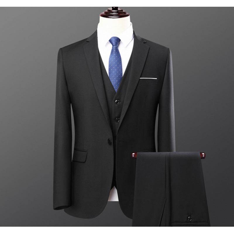 Buycenter Men's Slim Fit Two-Piece Suit Set - Stylish Casual Wedding Attire - Buy Center