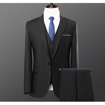 Buycenter Men's Slim Fit Two-Piece Suit Set - Stylish Casual Wedding Attire - Buy Center