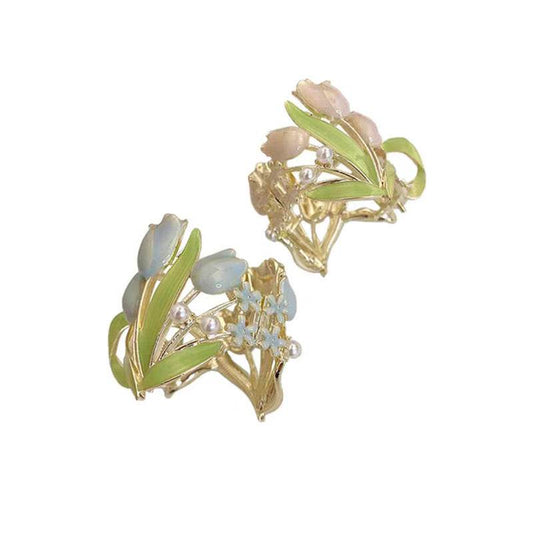 Tulips High Ponytail Hair Claws for Women - Secure & Stylish Barrettes - Buy Center