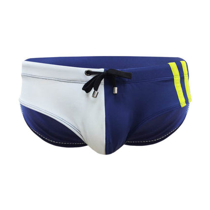 Stylish Men's Color Matching Swim Briefs - Premium Nylon, Modern Fit - Buy Center