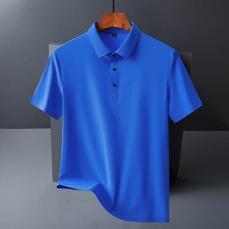 Buycenter Men's Ice Silk T-shirt - Thin, Solid Colors for Summer Wear - Buy Center
