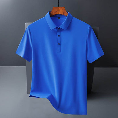 Buycenter Men's Ice Silk T-shirt - Thin, Solid Colors for Summer Wear - Buy Center