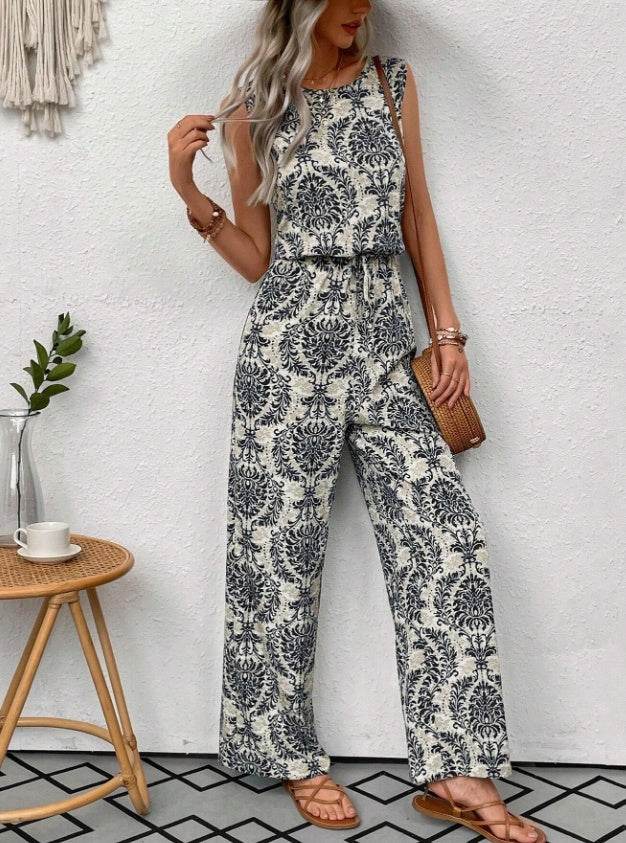 Buycenter Casual Straight Leg Jumpsuit - Bohemian Style, Plus Sizes Available - Buy Center