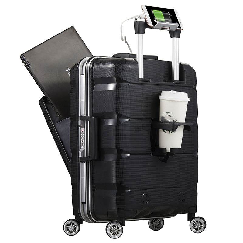 Multifunctional 20-Inch Aluminum Frame Luggage - USB Charging & TSA Lock - Buy Center