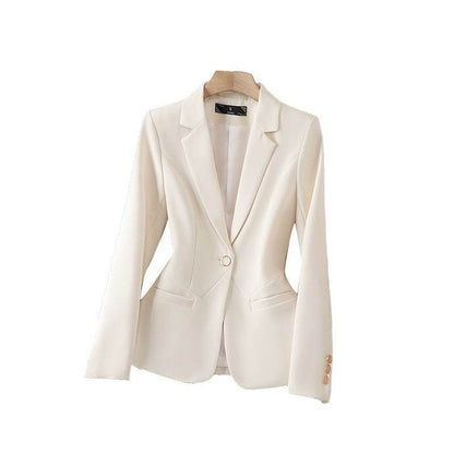 Buycenter Women's Long Sleeve Professional Suit - Milky White & Black - Buy Center