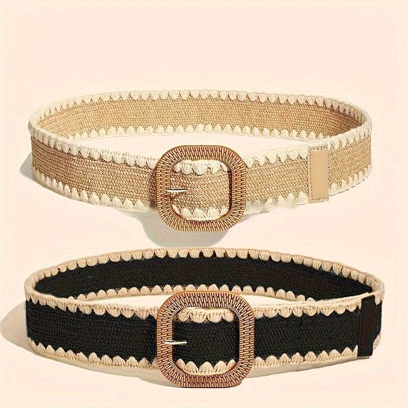 Elegant European Wooden Buckle Grass Belt - Trendy & Stylish 2025 - Buy Center