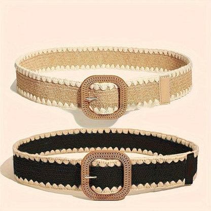 Elegant European Wooden Buckle Grass Belt - Trendy & Stylish 2025 - Buy Center