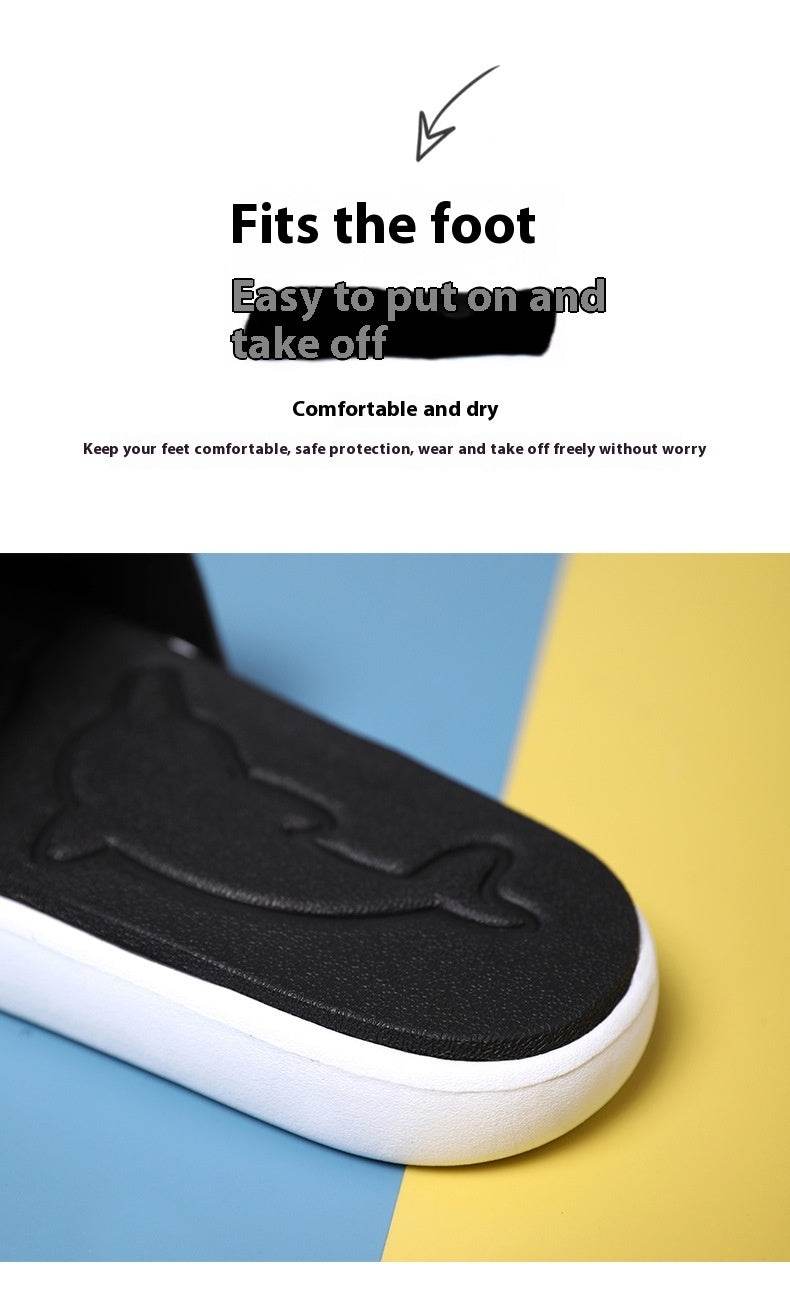 Men's Summer Flip-Flops - Non-Slip Casual Sandals in Black & White - Buy Center