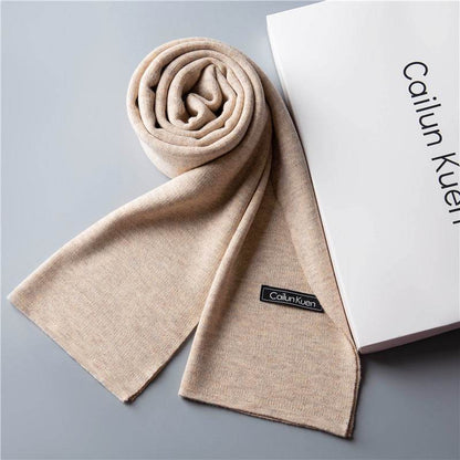 Trendy Warm Knitted Bib Scarf - Premium Wool for Stylish Winter Comfort - Buy Center