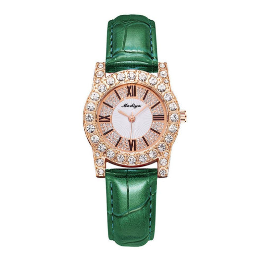Women's Korean-Style Quartz Watch - Diamond Roman Scale Design 2025 - Buy Center