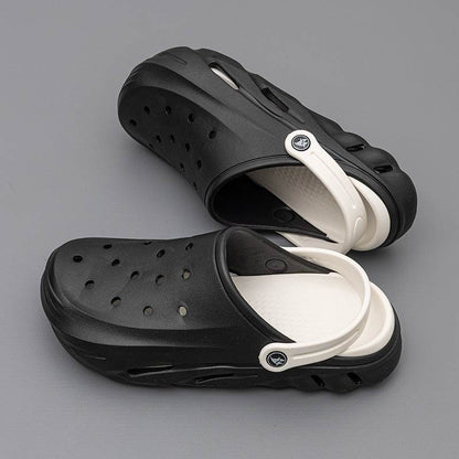 Men's Two-Tone Beach Hole Shoes - Breathable EVA Slippers for Summer - Buy Center