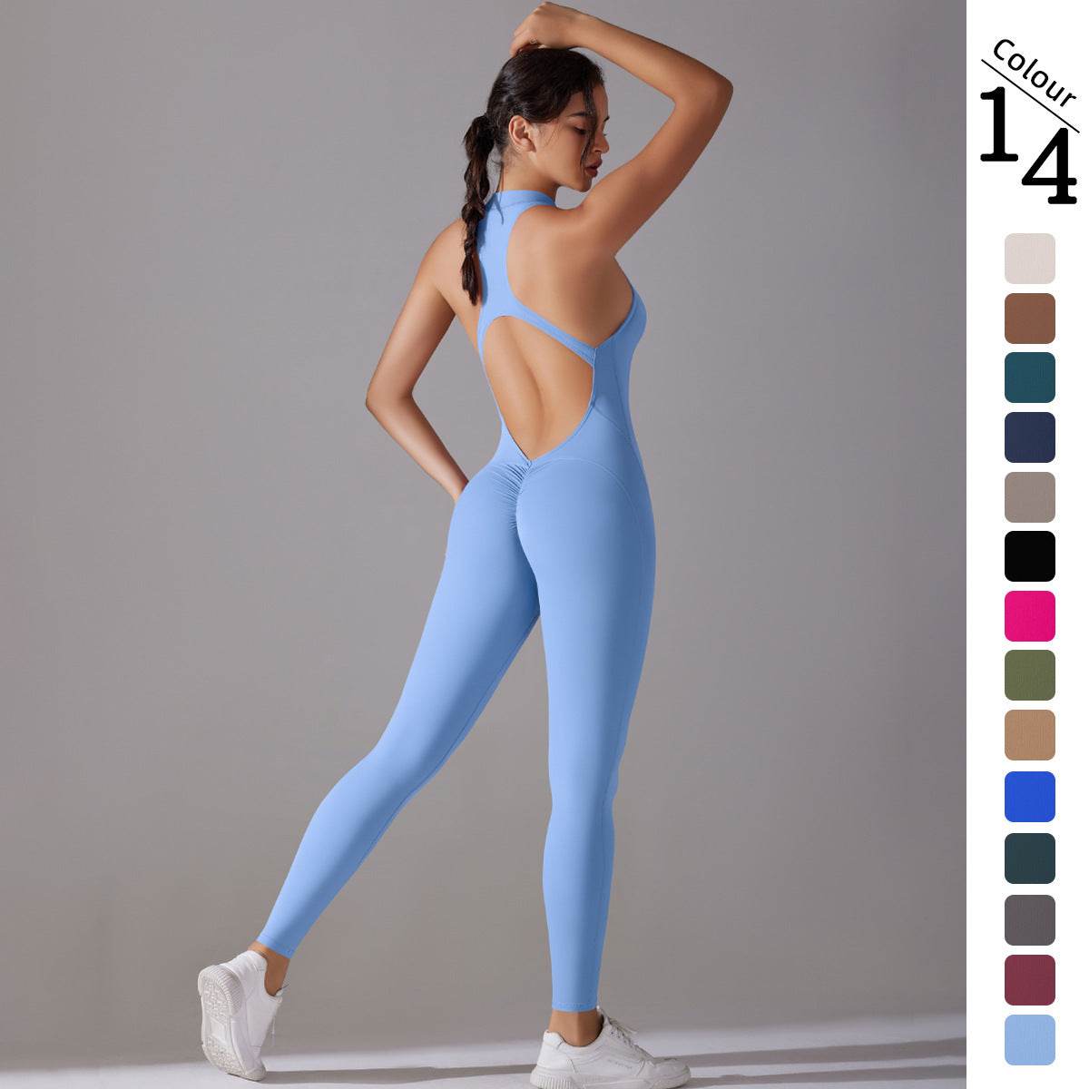 Solid Beauty Long Pants Jumpsuit - Breathable Slim Fit for Every Season - Buy Center