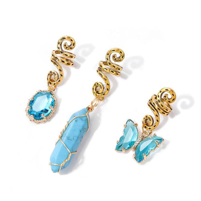 Buycenter Dreadlocks Headdress Set - Colorful Stone Bead Accessories - Buy Center