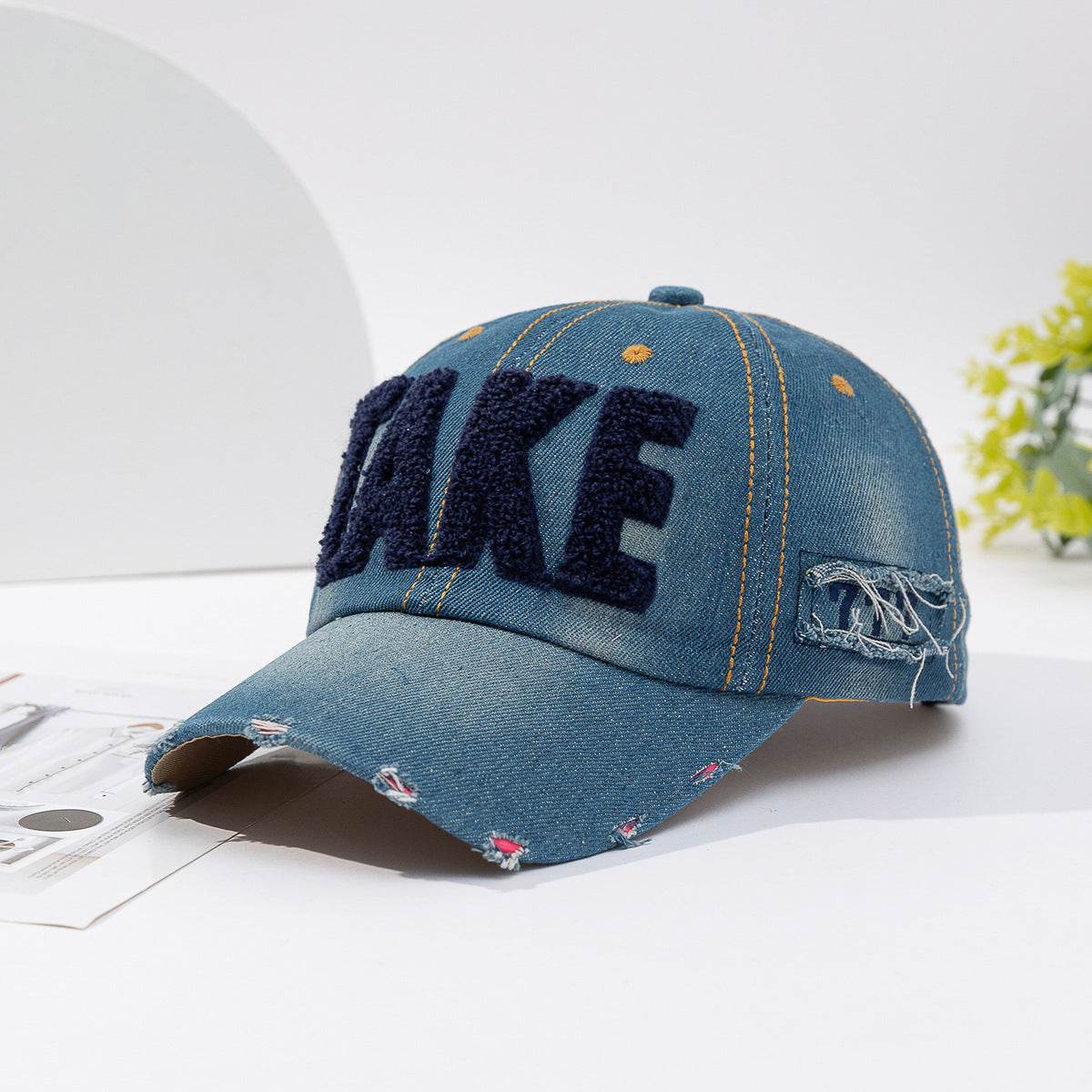 Buycenter Versatile Embroidered Denim Baseball Cap - Sun Protection & Style - Buy Center