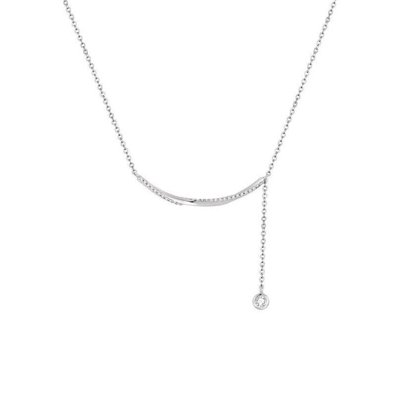 Buycenter Sterling Silver Necklace - Elegant Smile Tassel Design - Buy Center