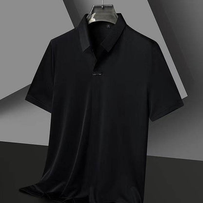 Summer High-Grade T-Shirt - Loose Elastic Polo for Business Casual Style - Buy Center