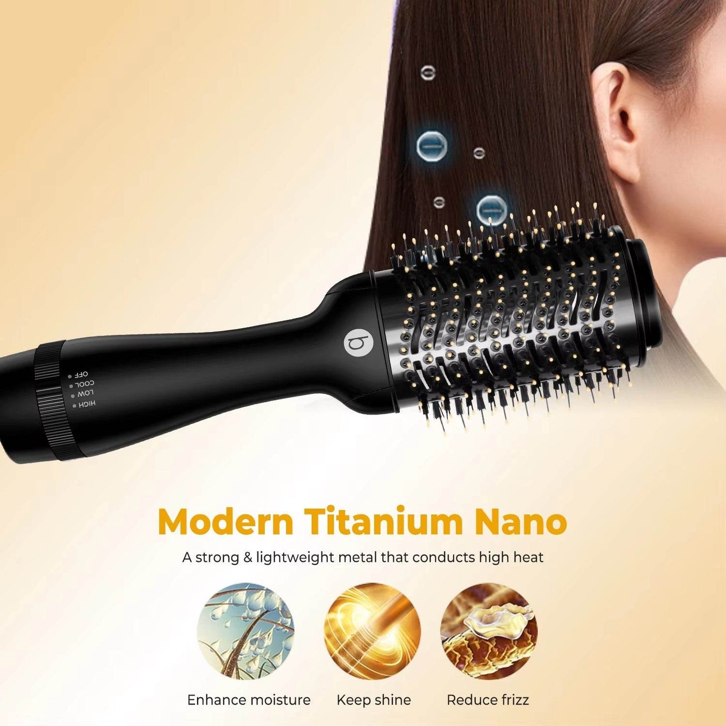 3-in-1 Hot Air Comb Brush - Electric Hair Dryer & Straightener 2025 - Buy Center