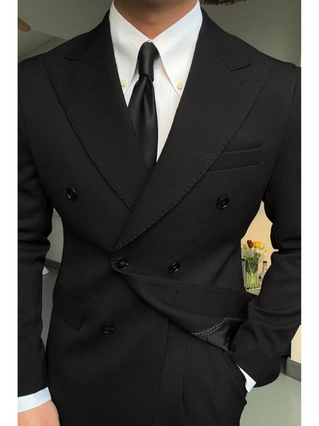 Spring Double Breasted Suit - Slim Fit for All Seasons & Modern Style - Buy Center