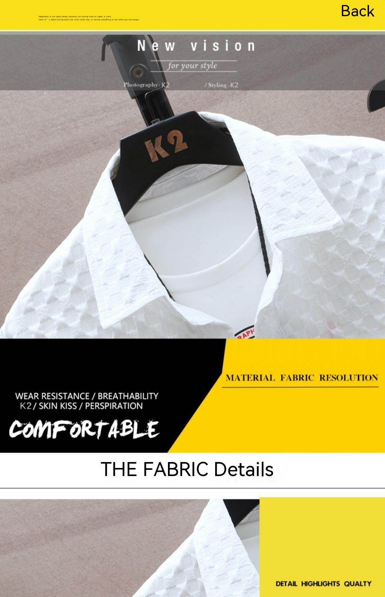 Buycenter Men's Casual Short-Sleeved Summer Suit - Loose Fit, Geometric Style - Buy Center