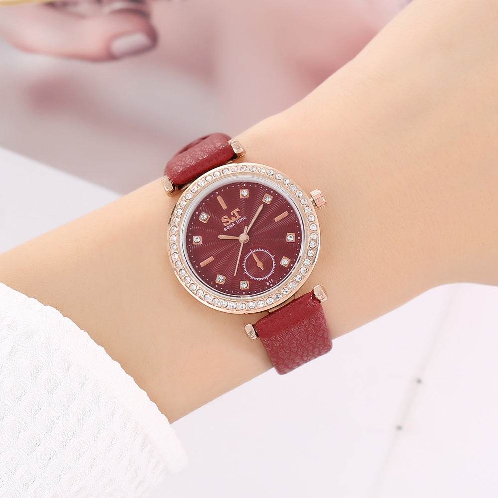 Women's Fashion Quartz Watch Set - Diamond Belt & Jewelry Accessories - Buy Center