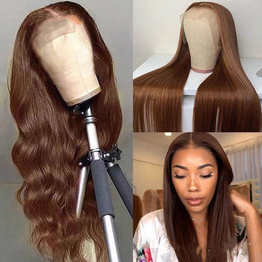 Brown Human Hair Wig - 13x6 Headgear, 150% Density Fashion Style - Buy Center